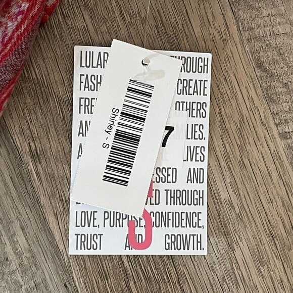 Lularoe Shirley Diamond Print Waterfall Duster Cardigan S NWT - Picture 7 of 8